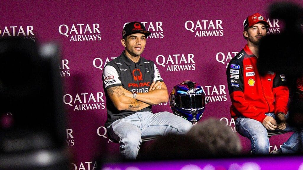 Martin in conferenza stampa: "Sono grato che Ducati mi abbiamo fornito gli stessi strumenti di Pecco"