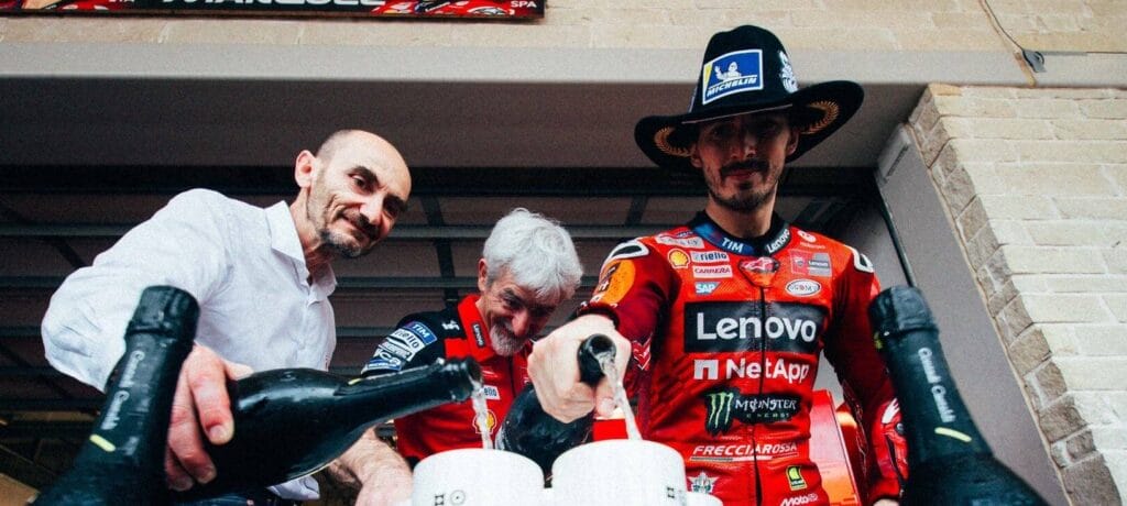 Gigi Dall’Igna dopo la vittoria di Bagnaia (e la caduta di Marquez): “Qatar sarà una pista pro Pecco”