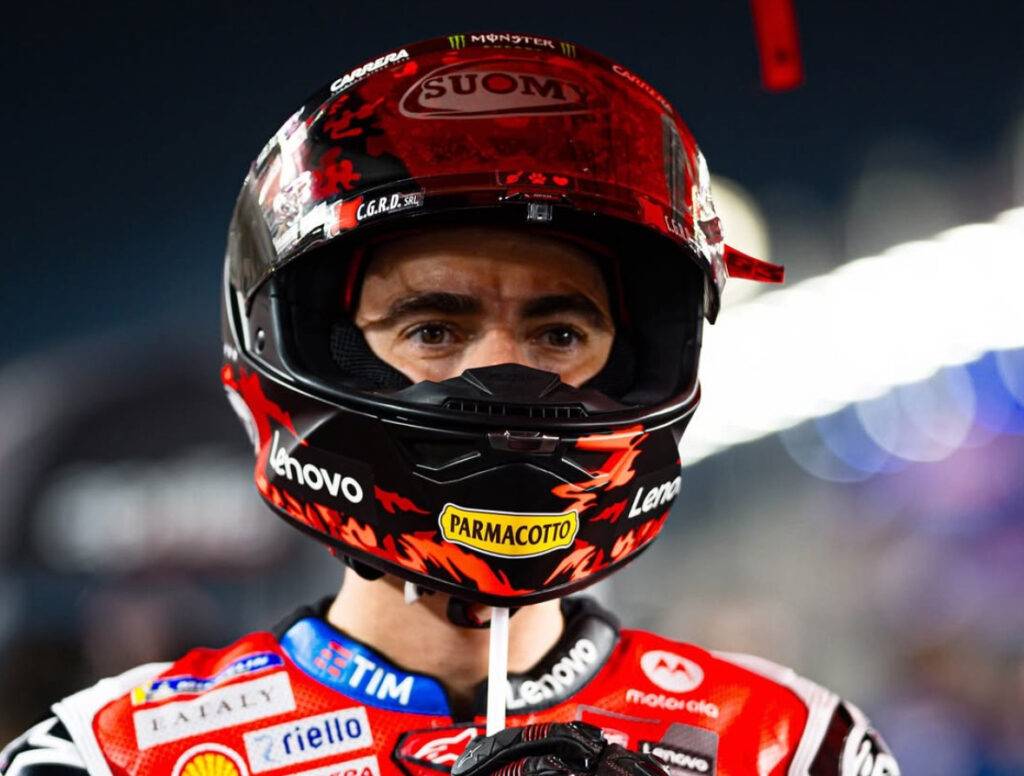 Bagnaia dopo la Sprint Race del Qatar: “Ho faticato, ma per la gara sono abbastanza convinto”.