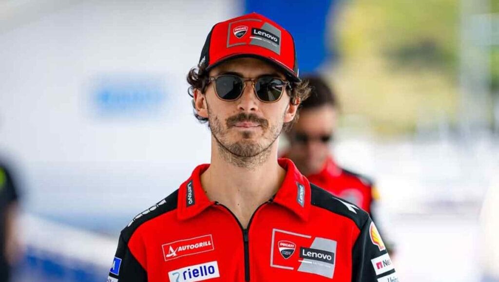 Pecco Bagnaia dopo i test: “Abbiamo deliberato due pezzi che Marc usava già, mentre io no”.