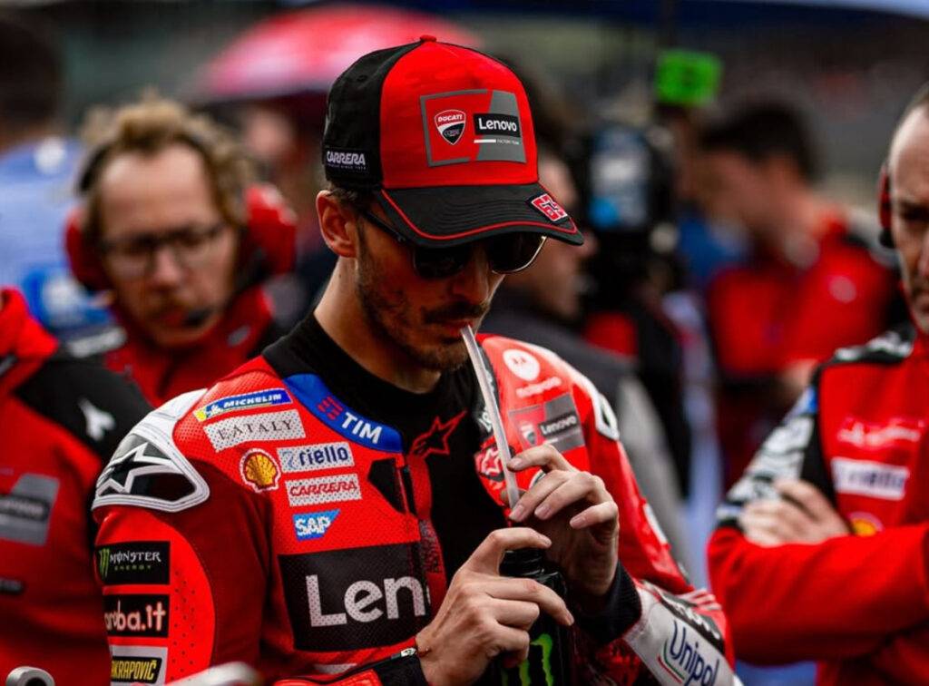 Pecco Bagnaia dopo il 6° posto nella Sprint Race a Silverstone: “Non è facile, avevo la gomma finita dopo quattro giri”.