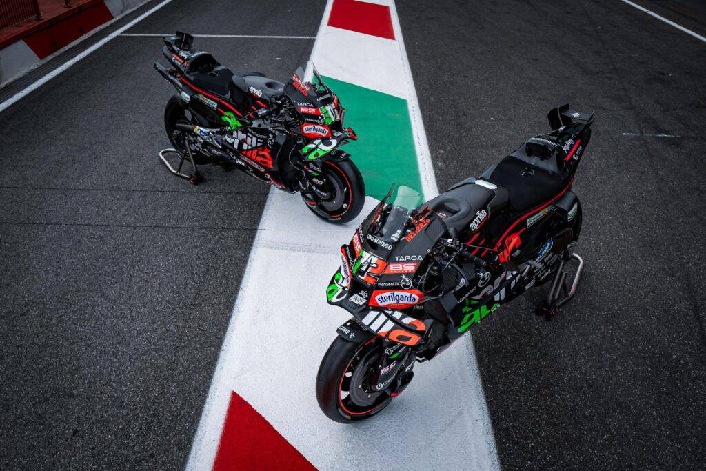 La livrea speciale dell'Aprilia per il round del Mugello