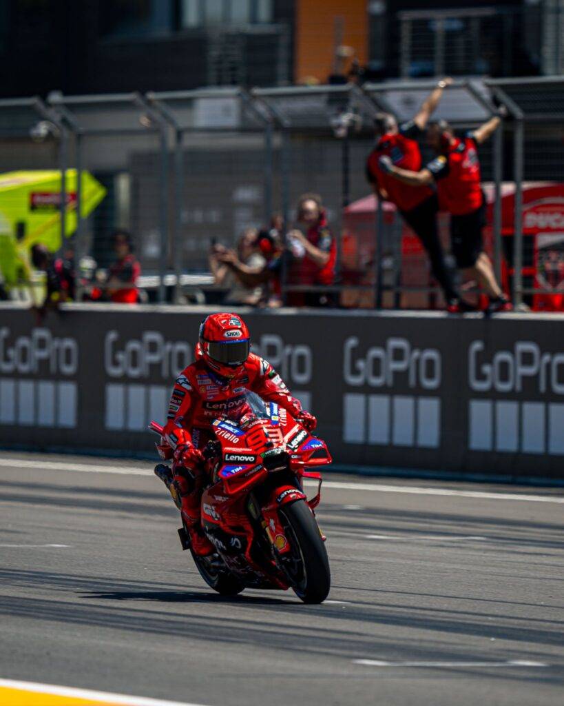 Marc Marquez dopo la vittoria della Sprint ad Aragon
