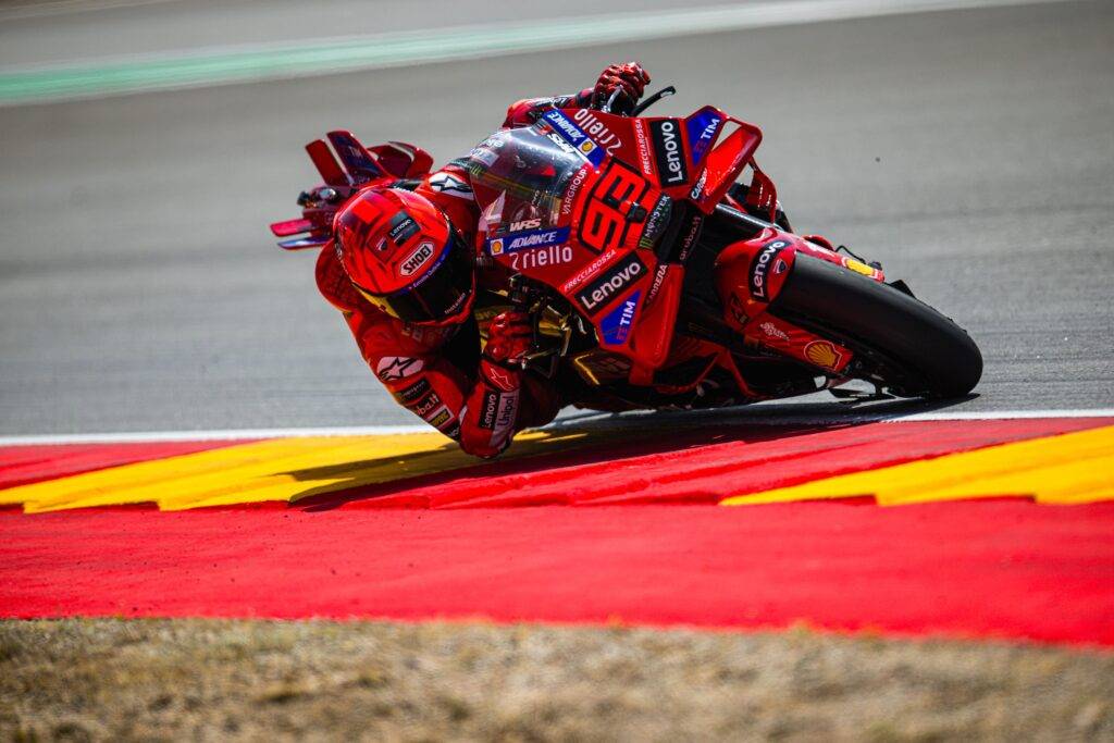 
Marc Marquez a lavoro nei test di Aragon