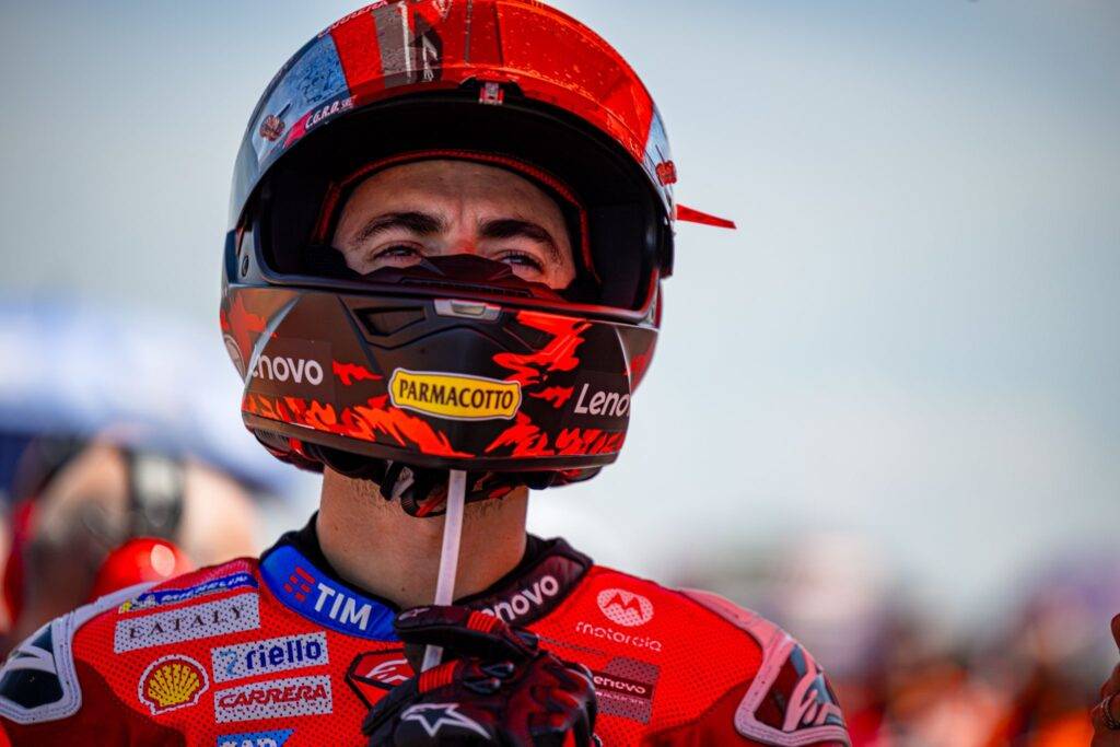 
Pecco Bagnaia in griglia ad Aragon