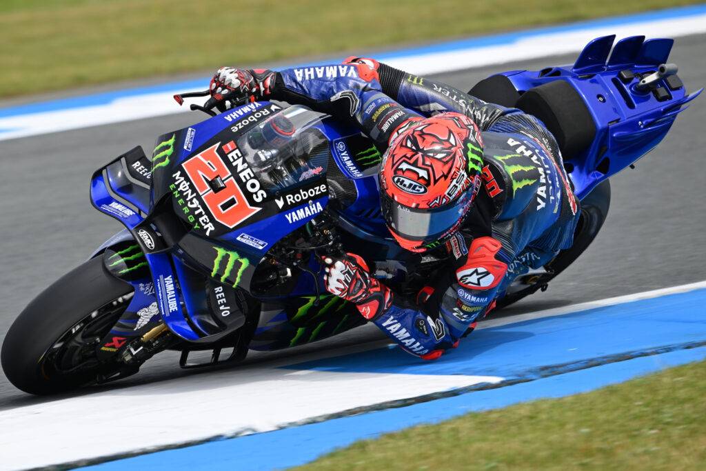 Fabio Quartararo in pista ad Assen (Credit: X - Alessio Piana)