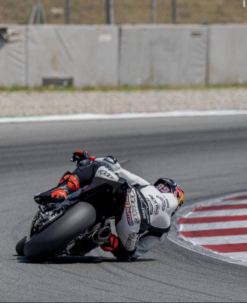 Jorge Martin in pista a Barcellona