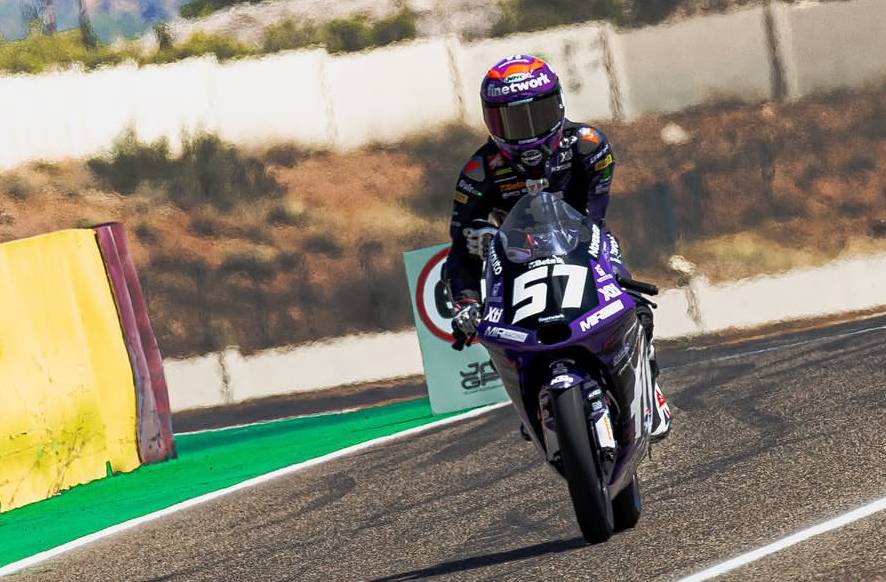 Leonardo Zanni in pit-lane ad Aragón