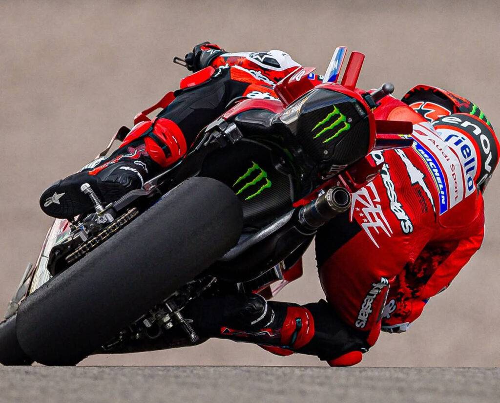 Pecco Bagnaia in pista al Sachsenring