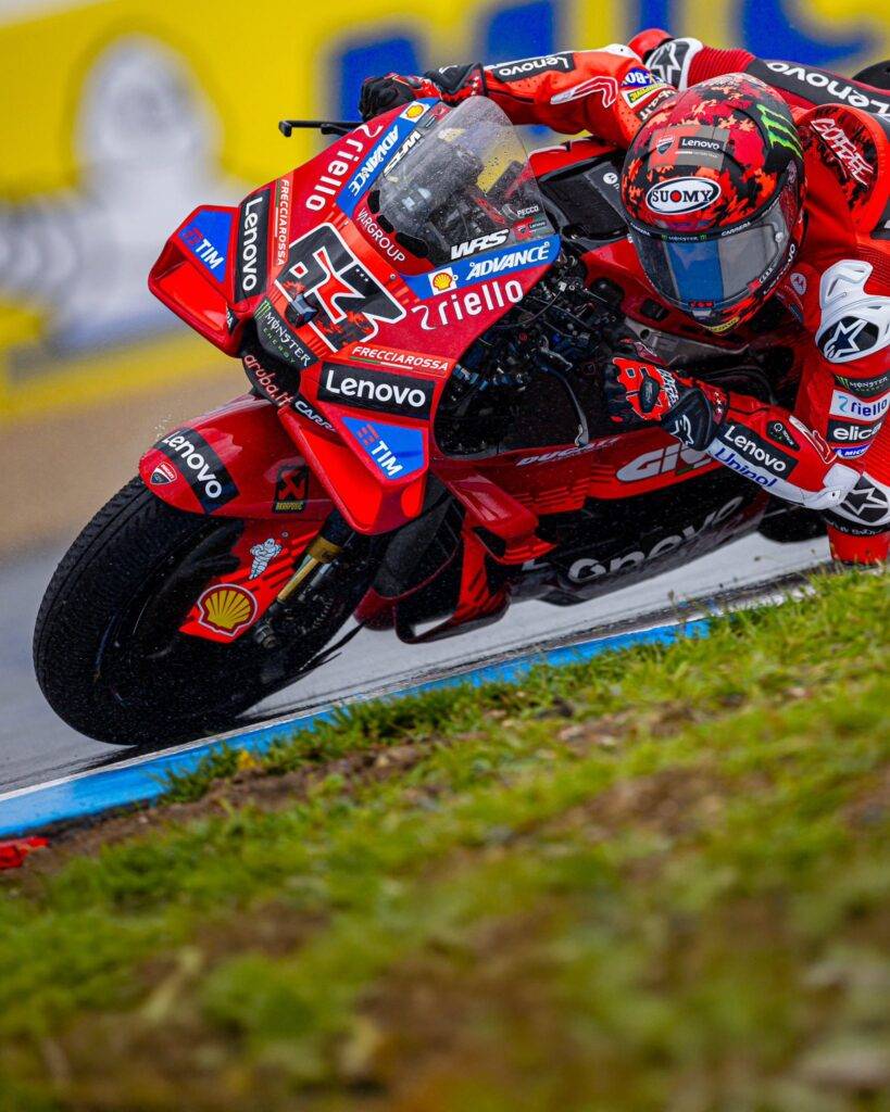 Pecco Bagnaia in pista a Brno