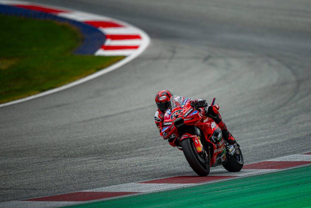 Pecco Bagnaia in pista al Red Bull Ring, Austria