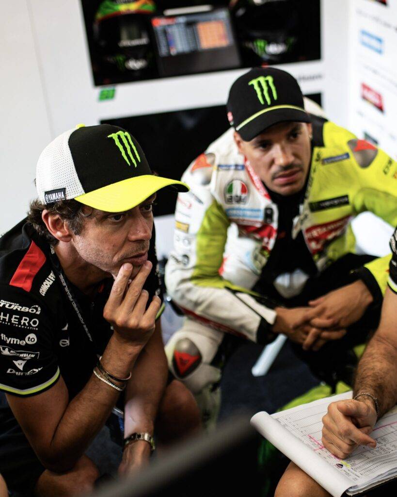 Valentino Rossi insieme a Franco Morbidelli