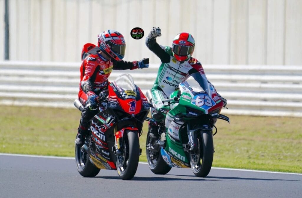 Michele Pirro e Davide Stirpe, insieme con Barni  nel CIV SBK 2026
