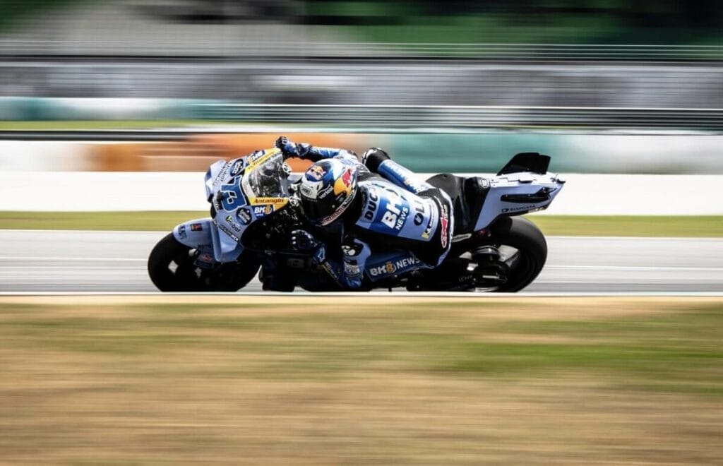 Alex Marquez durante i test a Sepang
