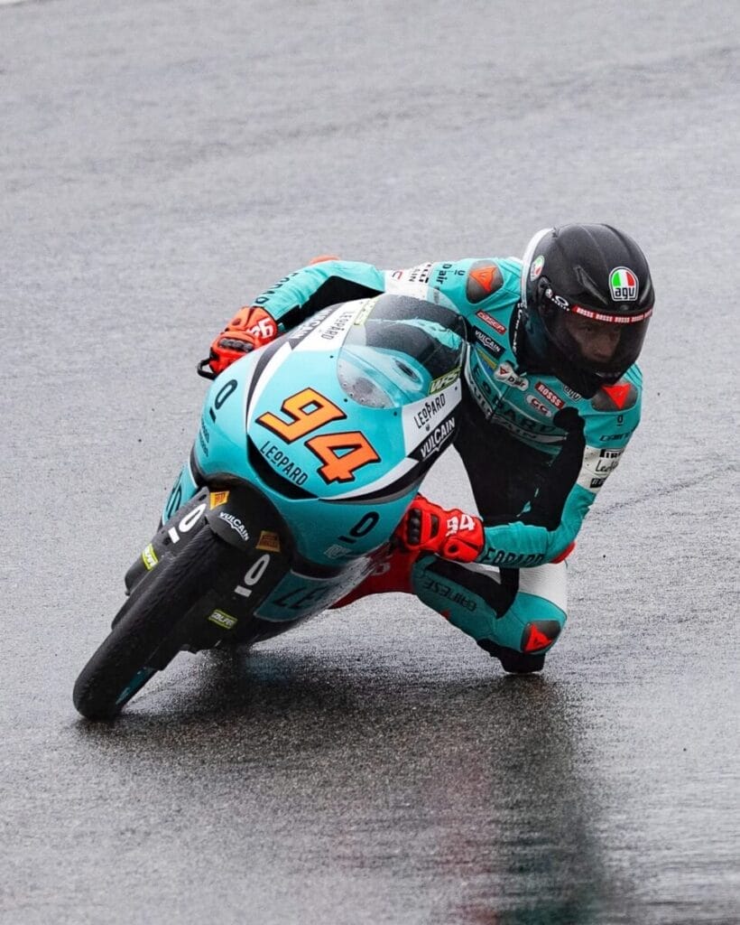 Moto3, Test Portimao: Guido Pini davanti a tutti sotto la pioggia