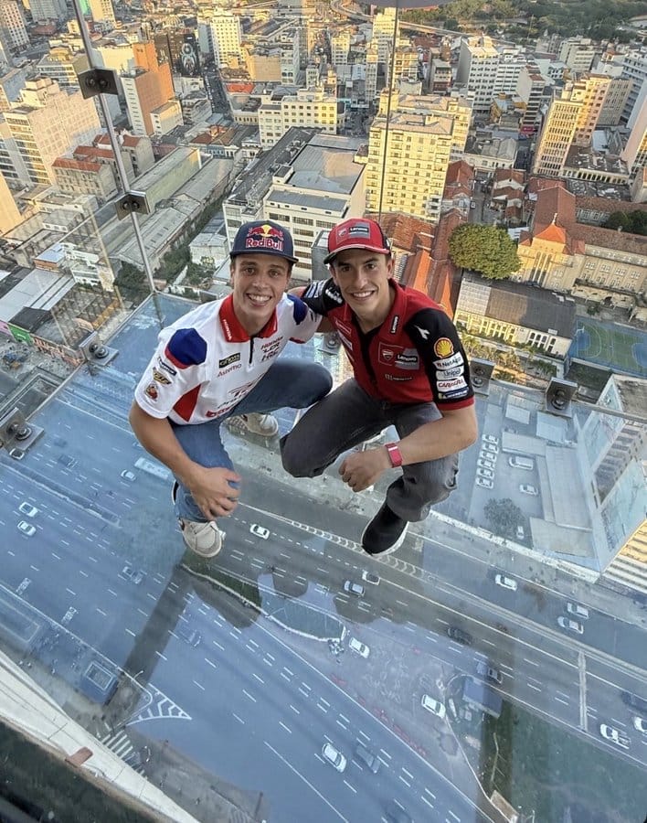 Diogo Moreira e Marc Marquez a Sao Pãulo (in Brasile) 