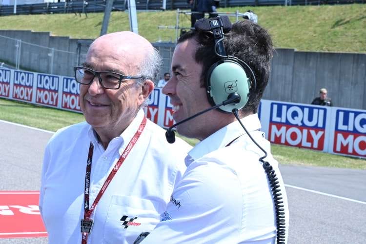 Carmelo e Carlos Ezpeleta, i vertici di MotoGP Sports Entertainment Group
