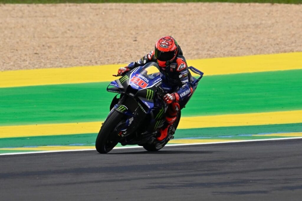 Fabio Quartararo in pista a Goiâna