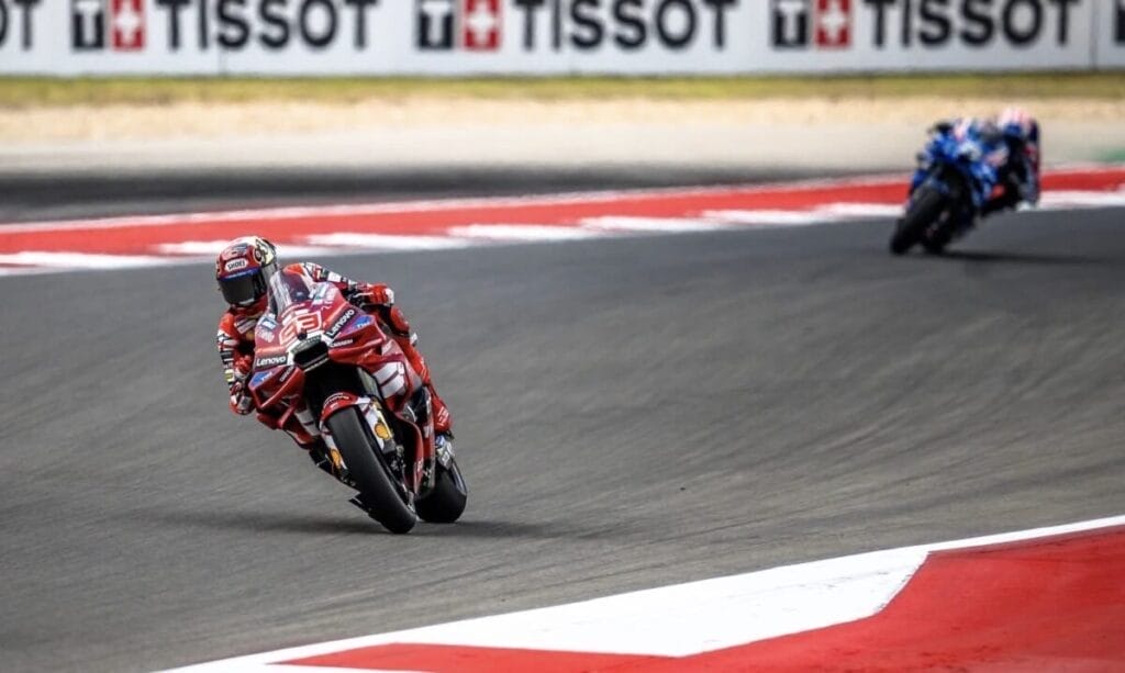 Marc Marquez in pista ad Austin