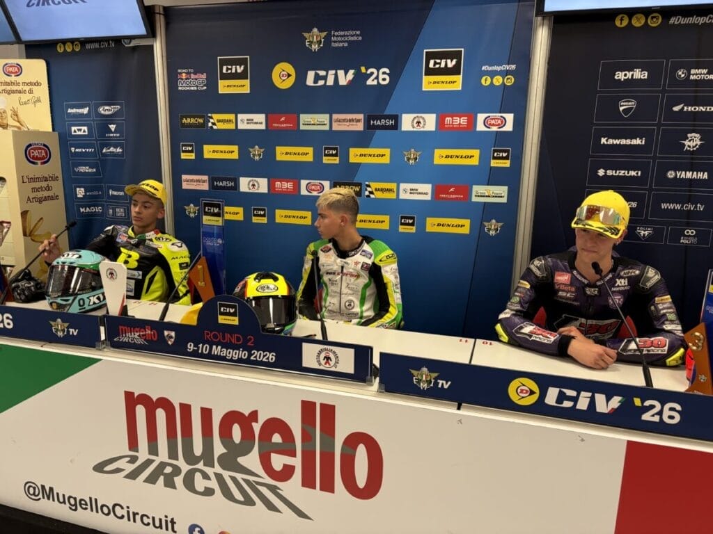 Rizzi, Savino e Tamburini in conferenza stampa a fine Gara 1 (Mugello Round 2)