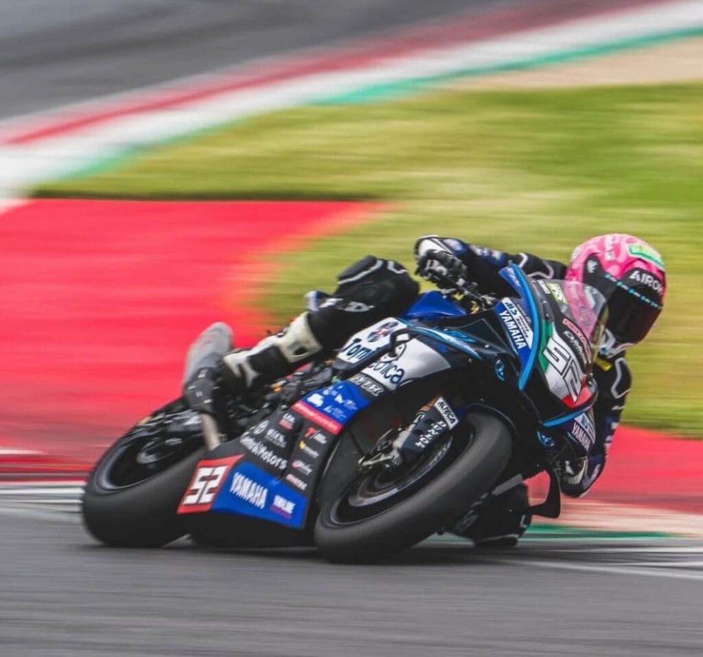 Alessandro Delbianco in pista al Mugello