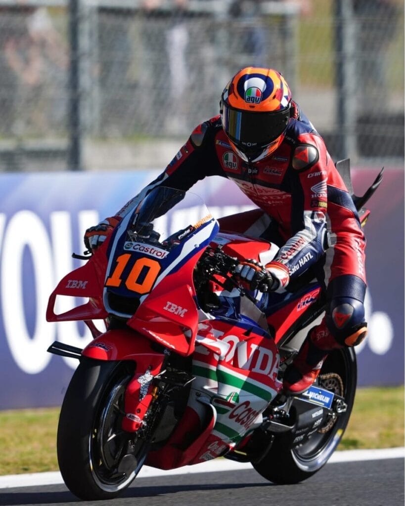Luca Marini (Repsol Honda Team) in pista a Le Mans